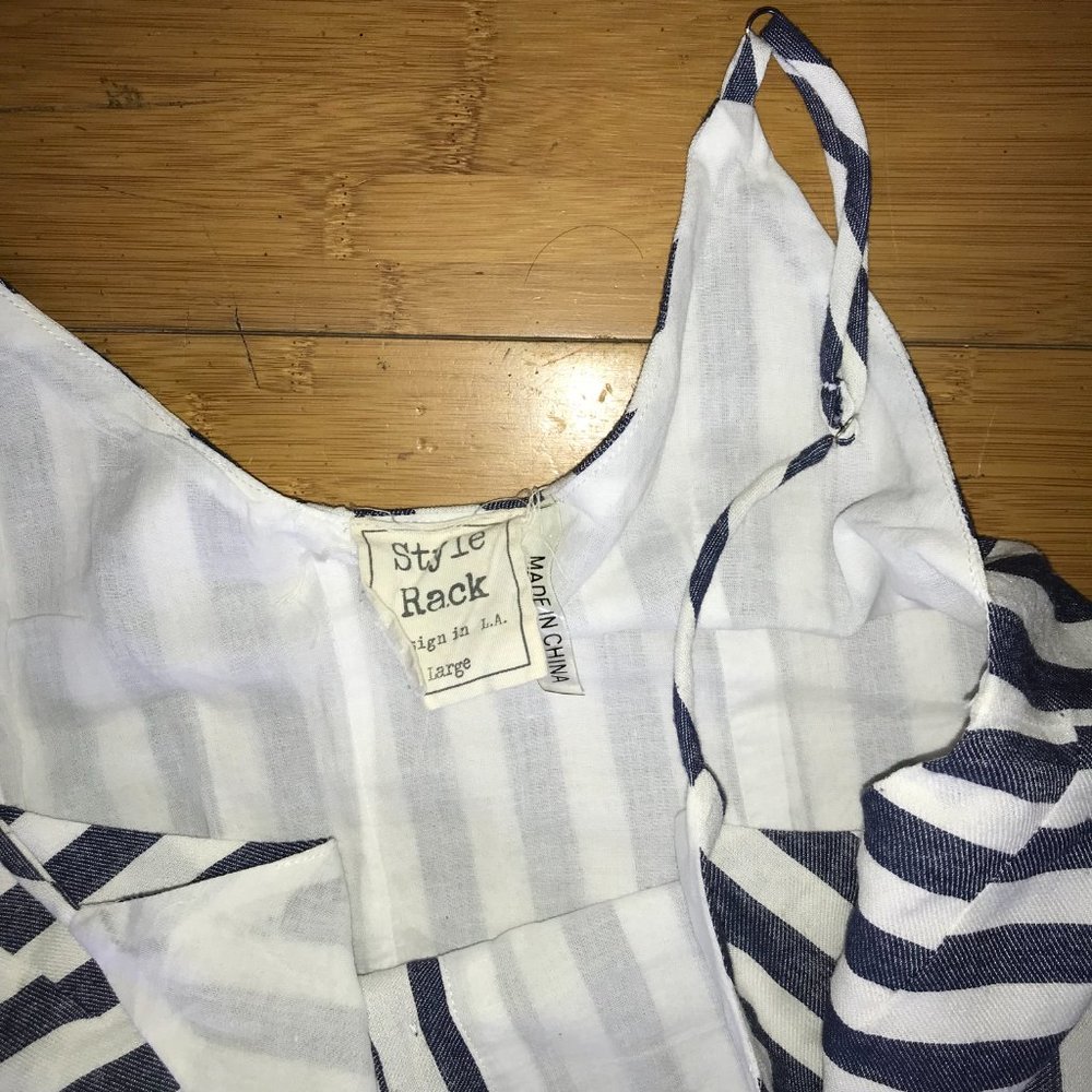 Style Rack/ L/ Stripe ButtonDown Cami Dress - Picture 2 of 3